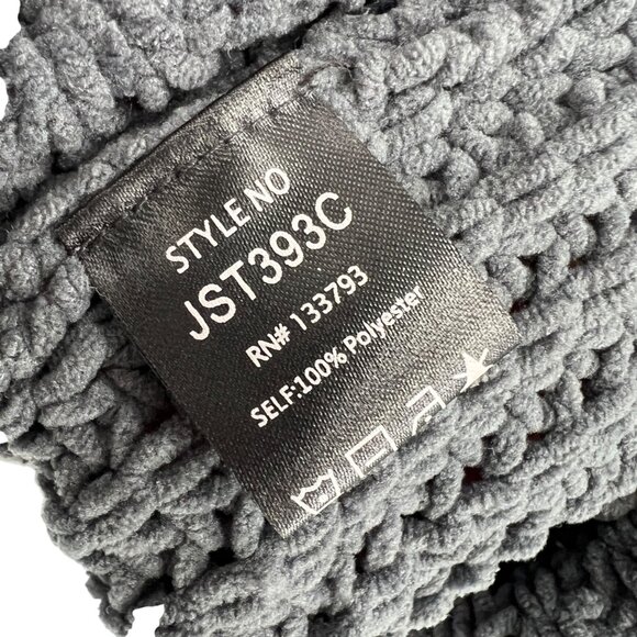 POL Chenille Colorblock Turtleneck Sweater Orange Ivory Size Medium - Picture 4 of 13